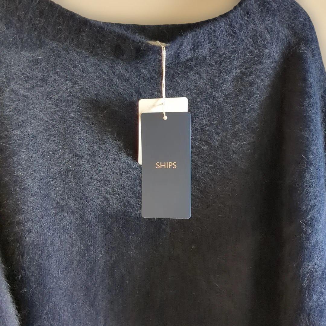 新品・未使用SHIPS　手洗い可能　FOX クルーネック プルオーバー　ネイビー