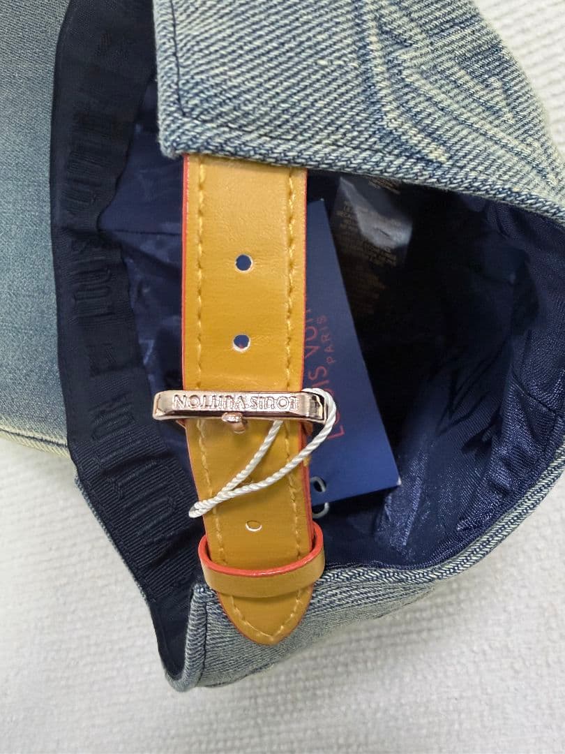 極美品 男女兼用 LV ウォッシュドデニム ベースボールキャップ