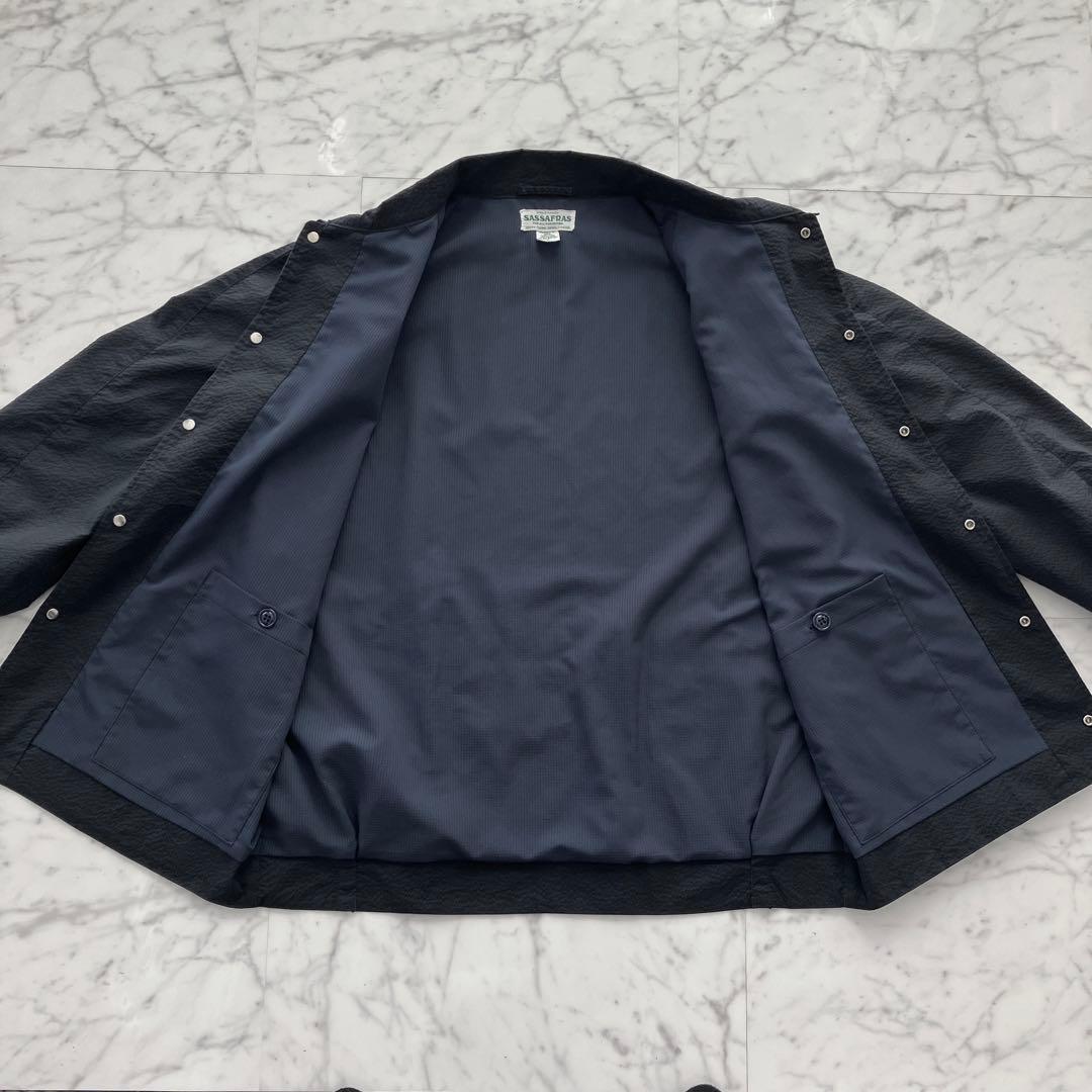【美品】SASSAFRAS ジャケット ネイビー 背面ポケット付き 日本製 Ｌ