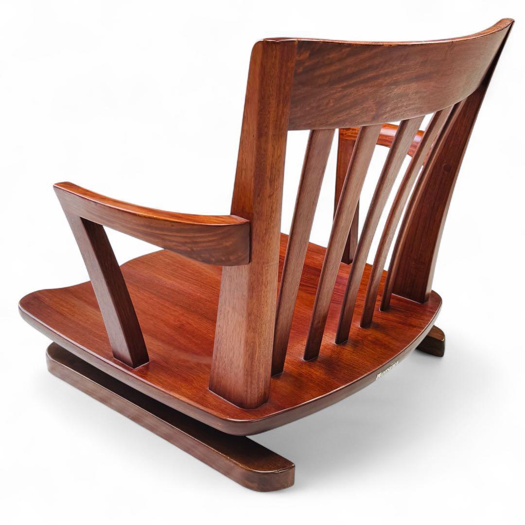 【良品】 大塚家具 ローチェア 回転式 座椅子 和風 モダン 天然木 2