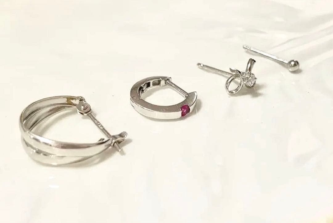 ピアス 片耳 ４点セット k10 k14 k18