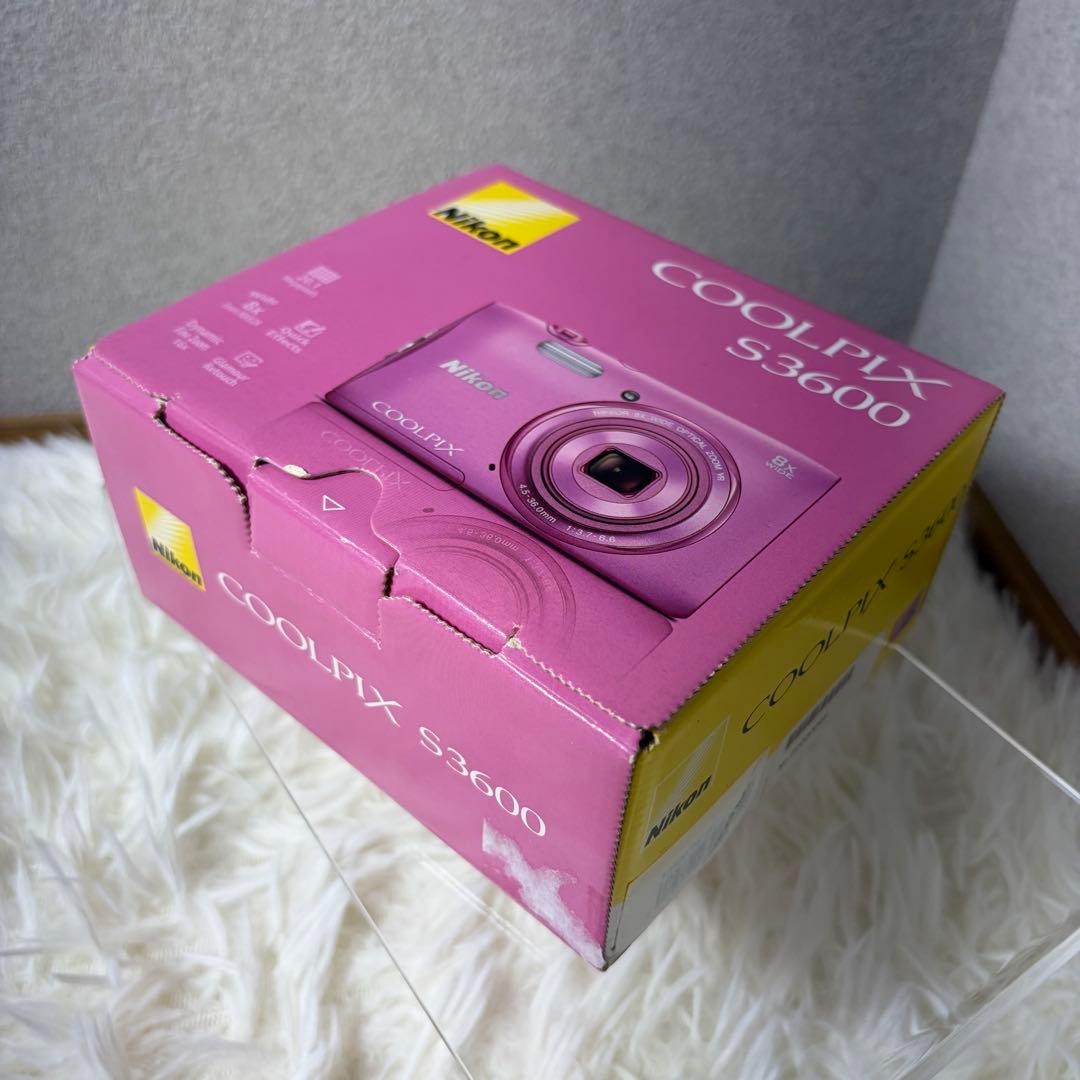 【極美品】Nikon ニコン COOLPIX S3600 ピンク 付属品多数