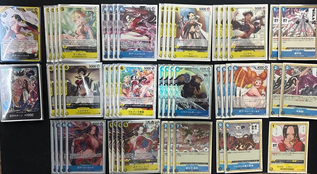 ワンピースカード　フラシ優勝　青黄　ハンコックデッキセット＋オマケ付