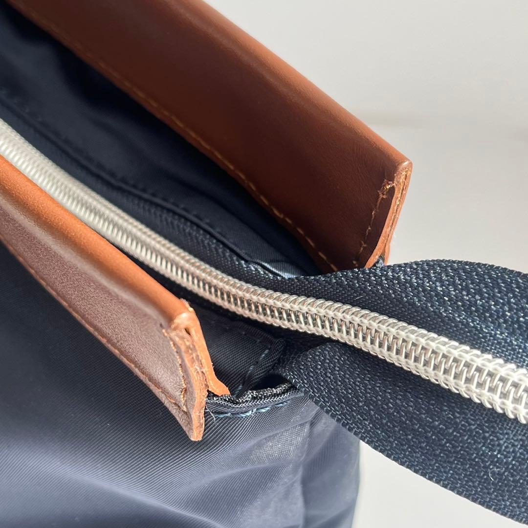 ✨未使用保管✨　Orobianco 　レザー　ナイロン　ビジネスバッグ　ネイビー