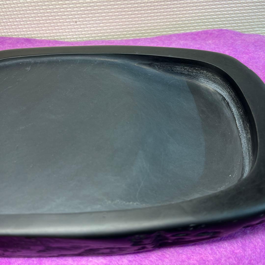 ⭕️22cm超　2kg超　大型雨端本石　大型自然硯　石紋綺麗　58年経過　記念品