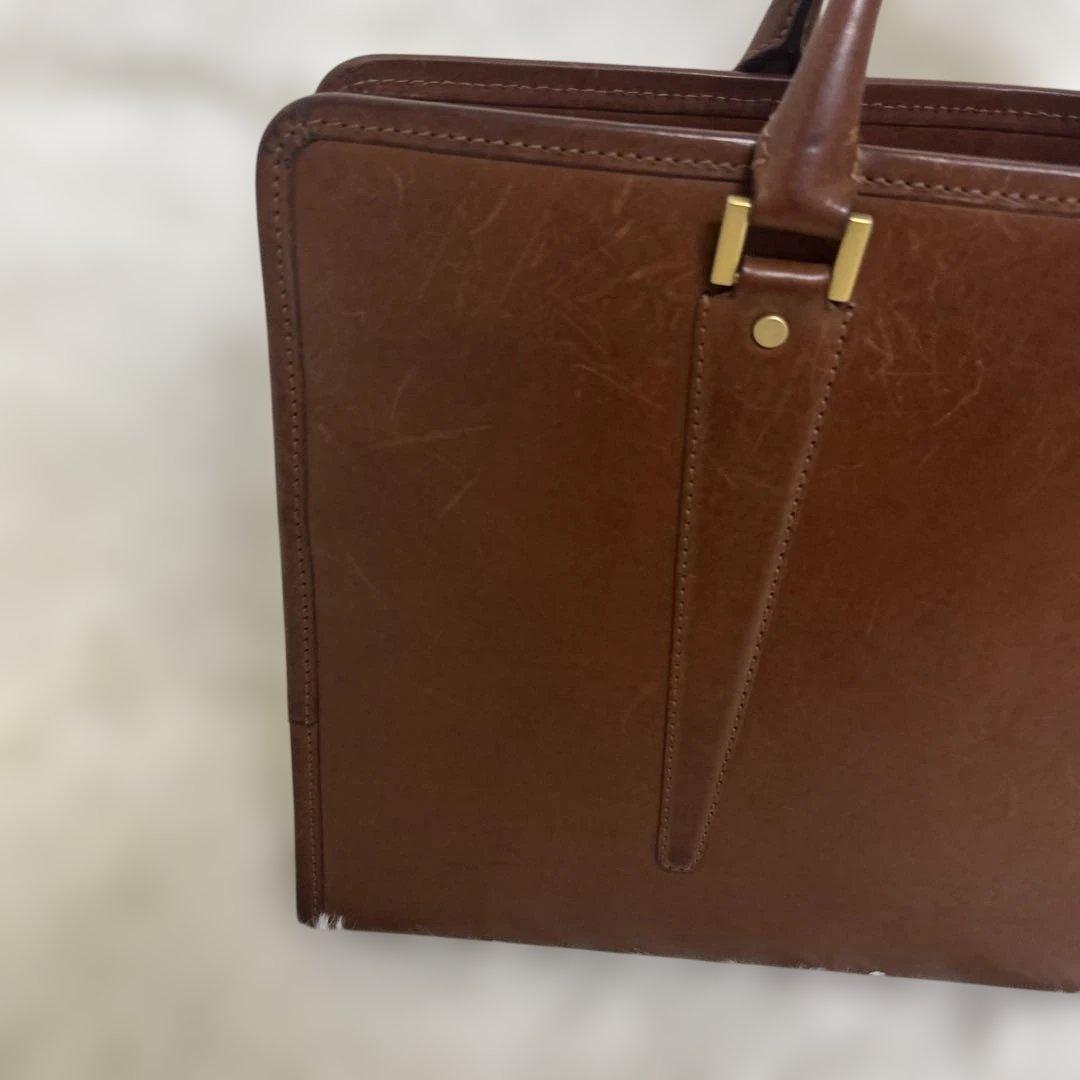 大峡製鞄　おおばせいほう　ビジネスバッグ　ブリーフケース　A4収納可能　ブラウン