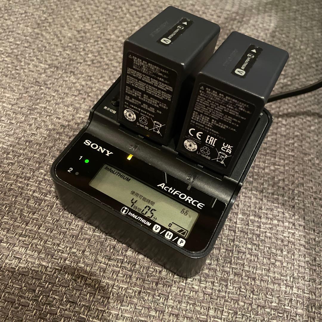 SONY ActiFORCE 充電器 バッテリー2個付き
