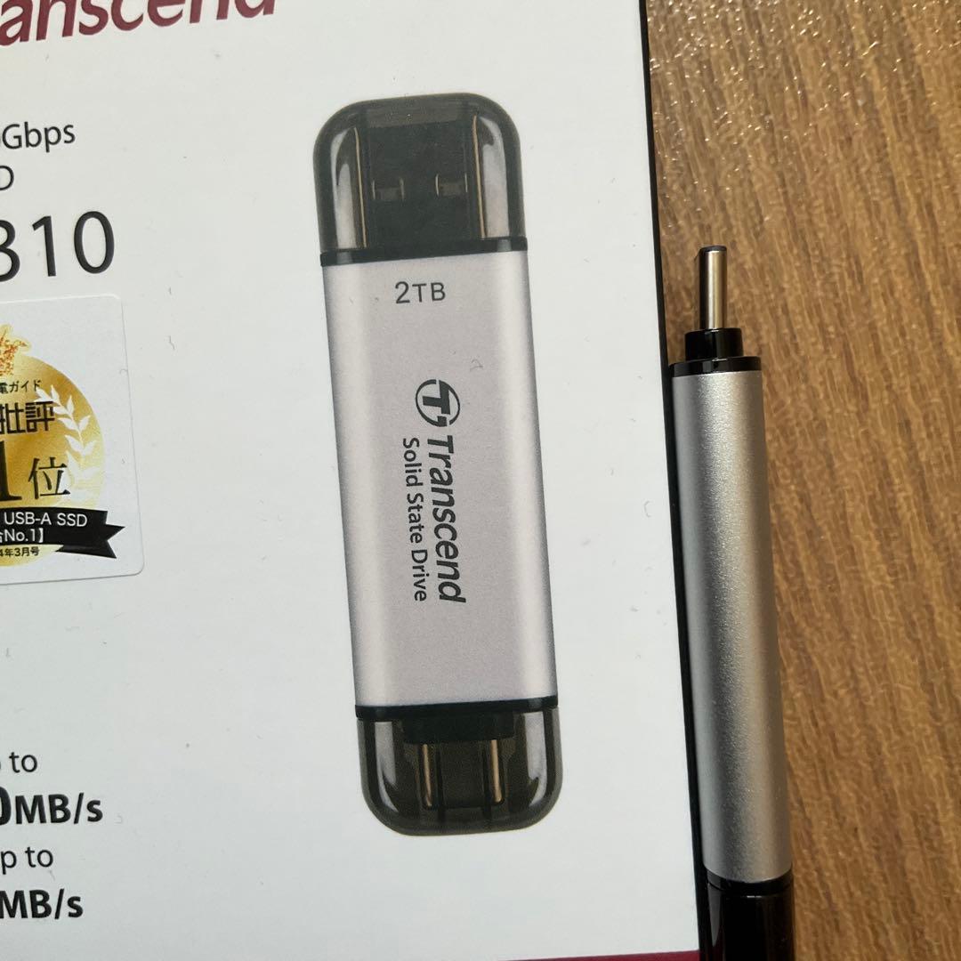 トランセンド スティックSSD 2TB シルバー　ジャンク