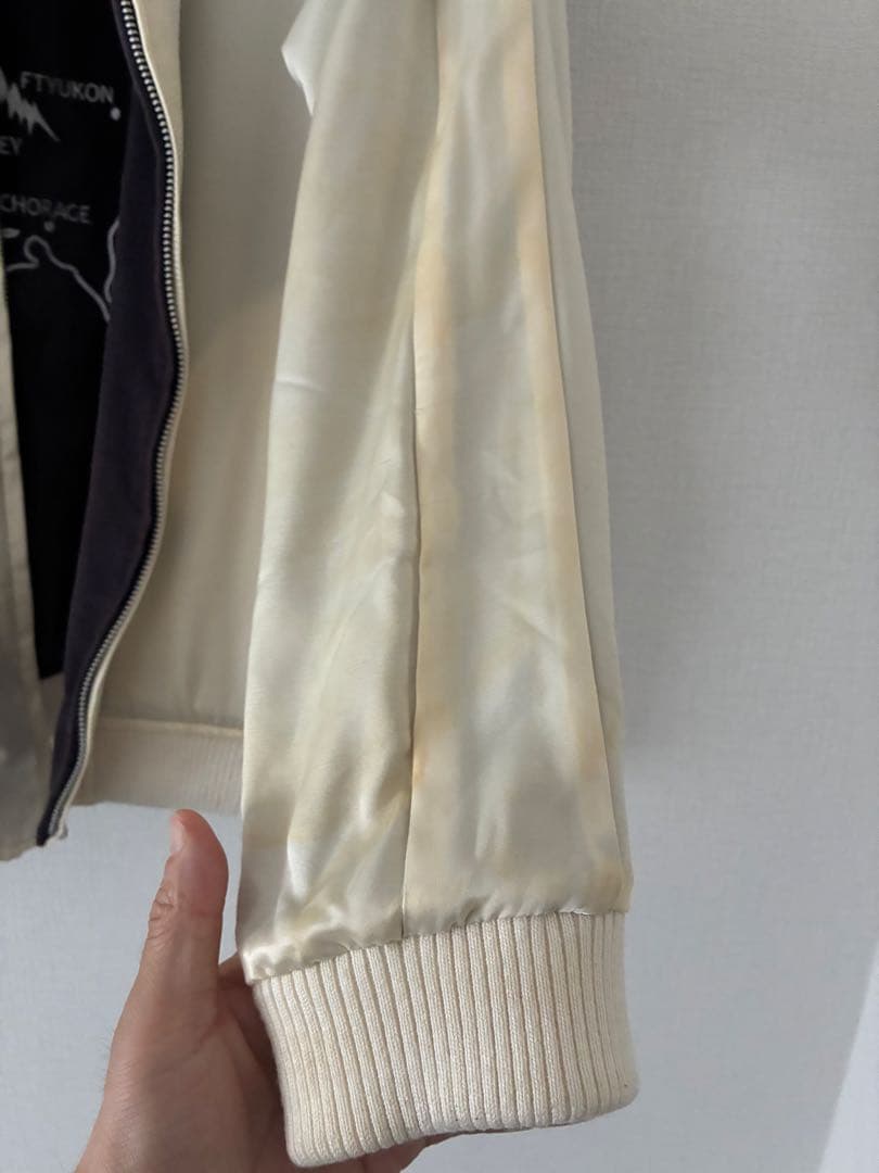 varde77 アラスカジャケット　別珍　スカジャン　スーベニア　ベトジャン濃紫