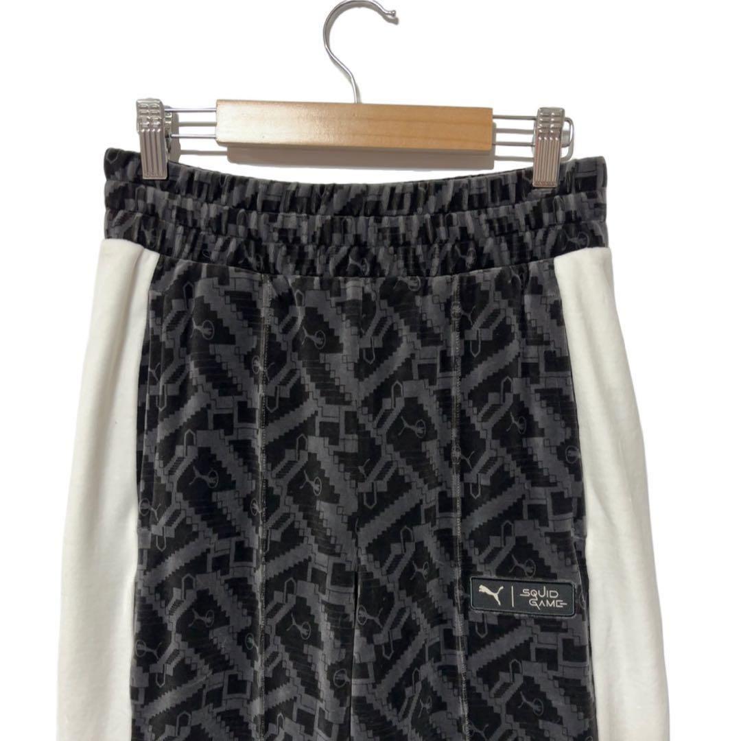 新品 プーマ イカゲーム T7 ベロアトラックジャケット セットアップ US S