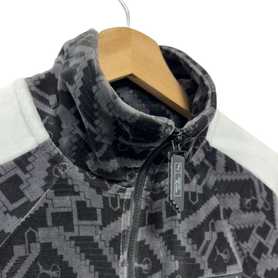 新品 プーマ イカゲーム T7 ベロアトラックジャケット セットアップ US S