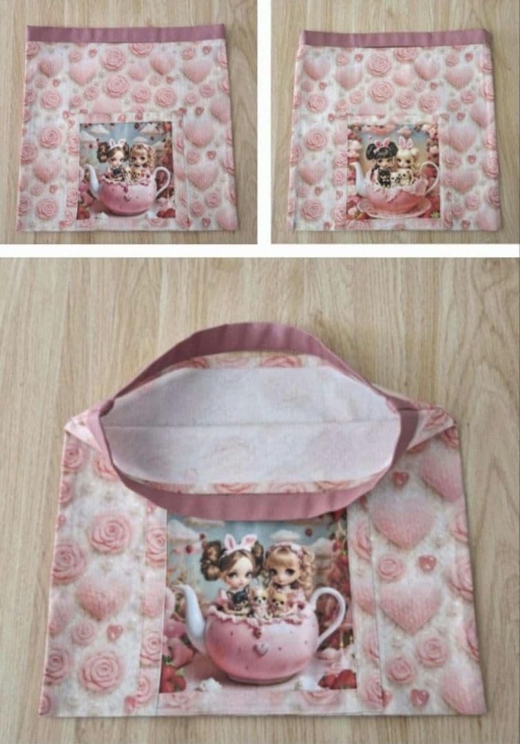 K☆K。。。★★様　 確認用　 【11月29日購入】エコバッグ　女の子パネル生地