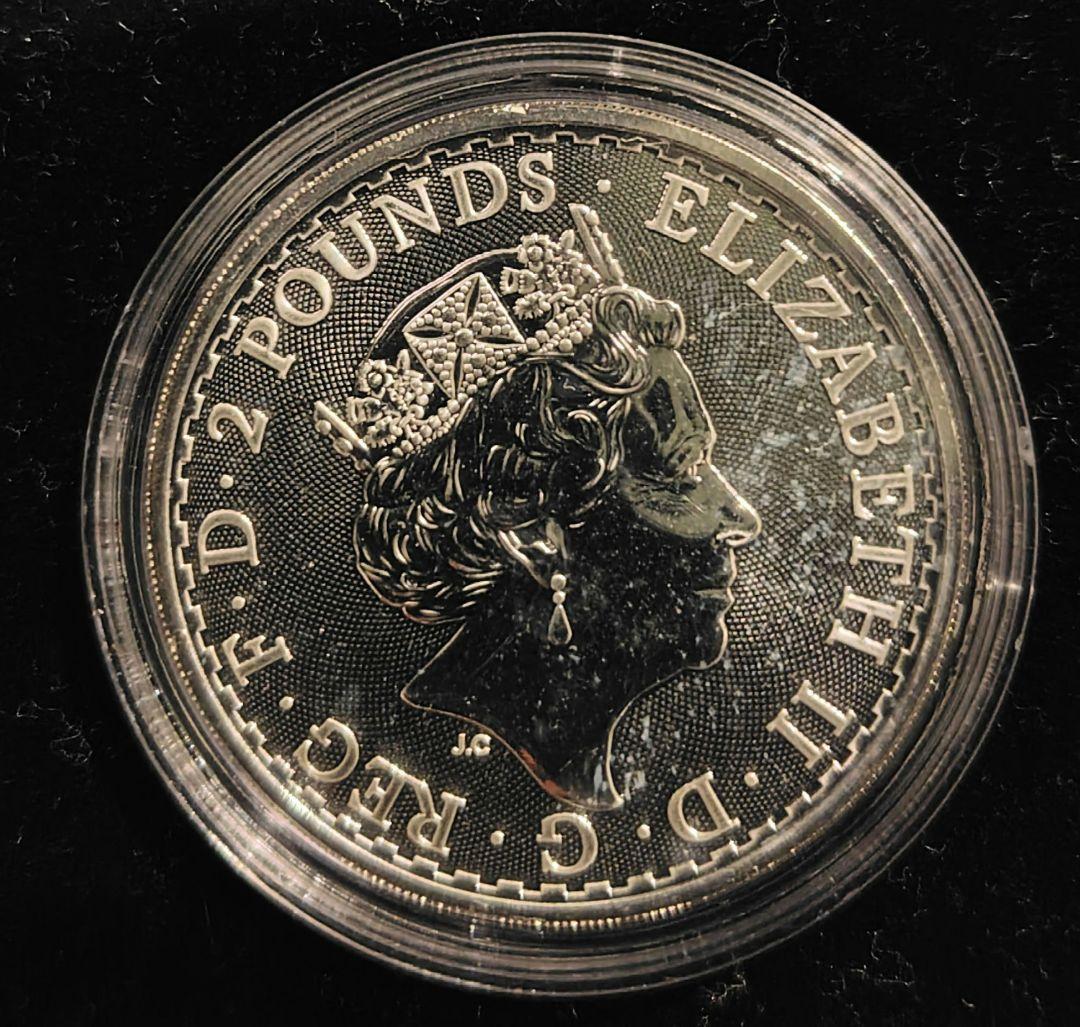 カ*ズ様 2021年ブリタニア /2ポンド銀貨 / 保護ケース入り/1枚1500