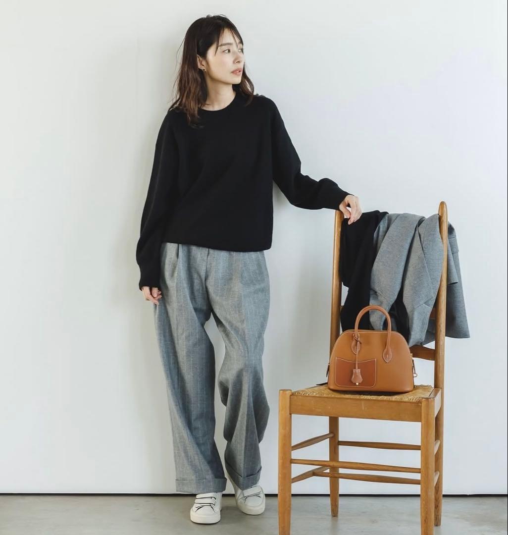 deresデレス13th back line crew neck sweater