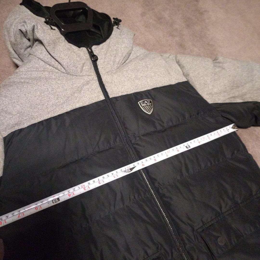 EA7 Emporio Armani ダウンジャケット 黒/グレー