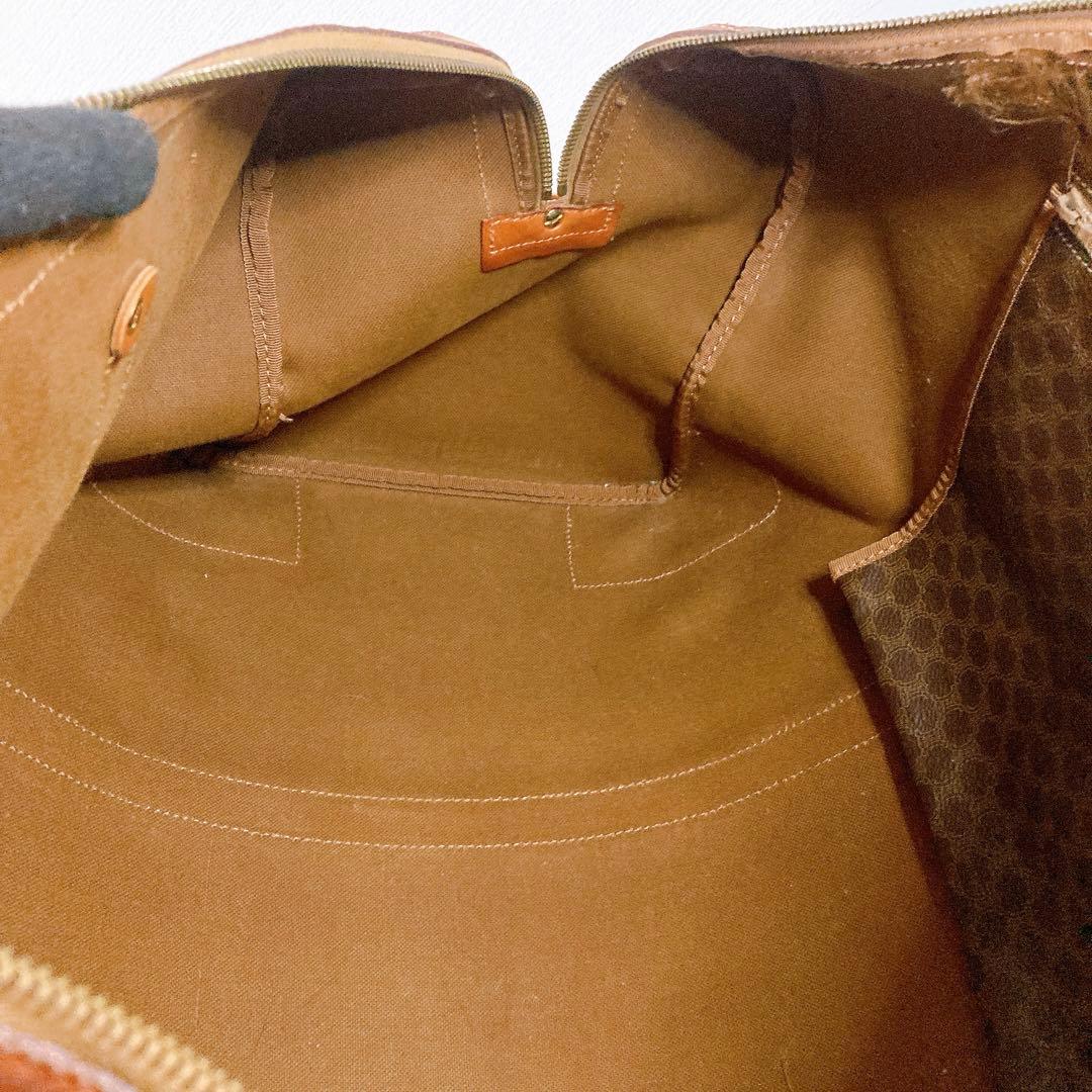 444 セリーヌ　ボストンバッグ　マカダム　ハンドバッグ　ブラウン