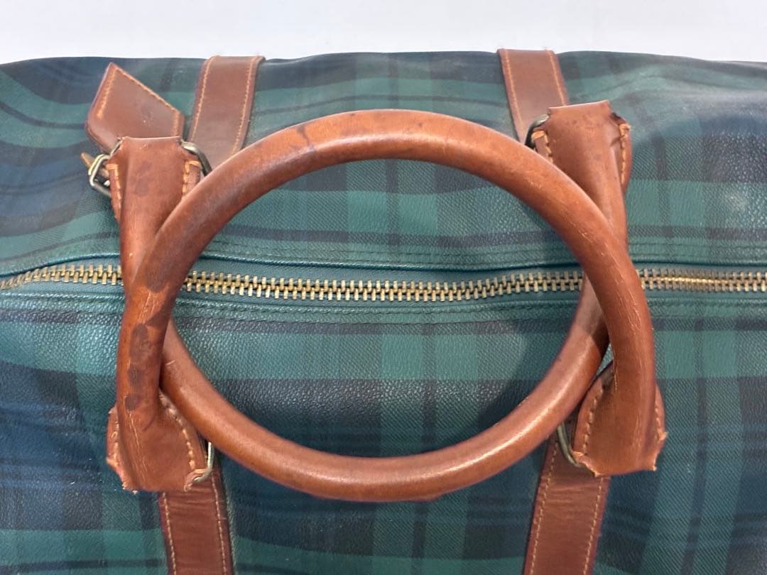 POLO RALPH LAUREN ボストンバック チェック柄 グリーン