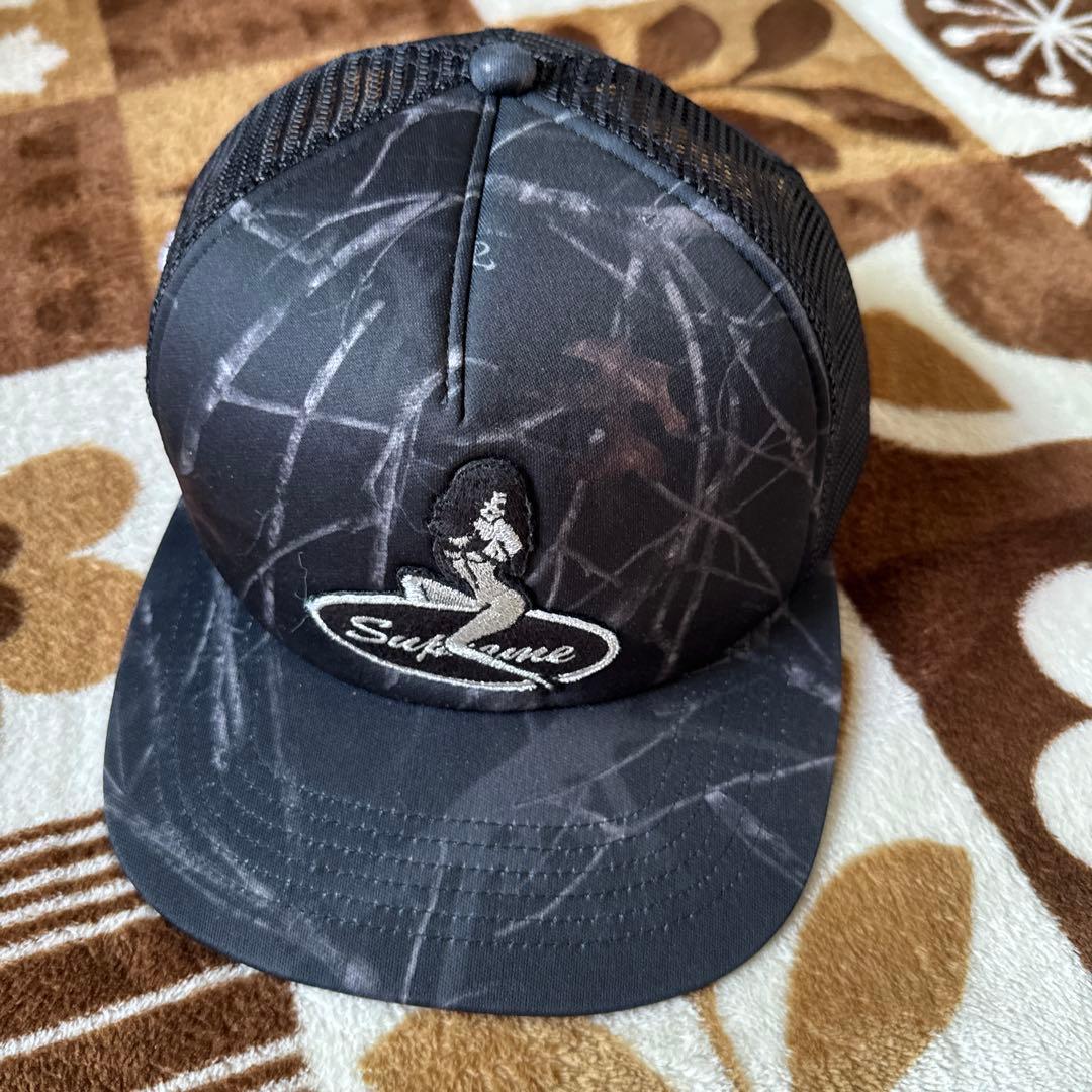 SUPREME ブラック メッシュキャップ