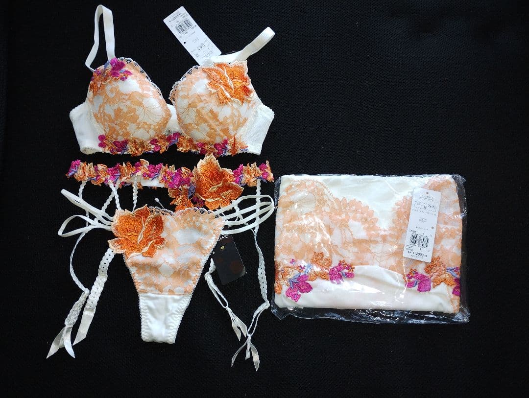 ワコール サルート 32g ブラ、Tショーツ、ガーター、キャミ4点　 D65/M