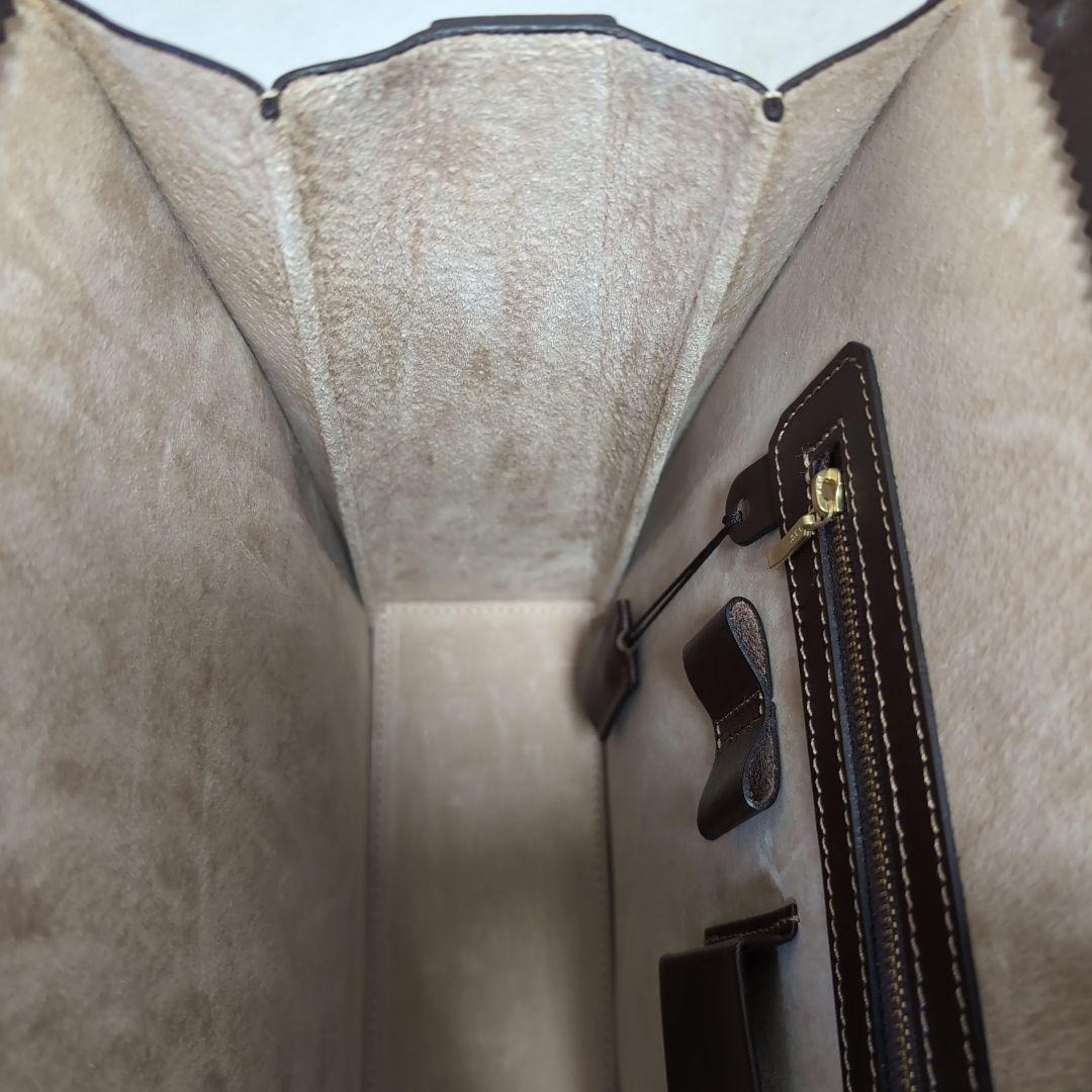 土屋鞄 スリムダレスバッグ ダークブラウン