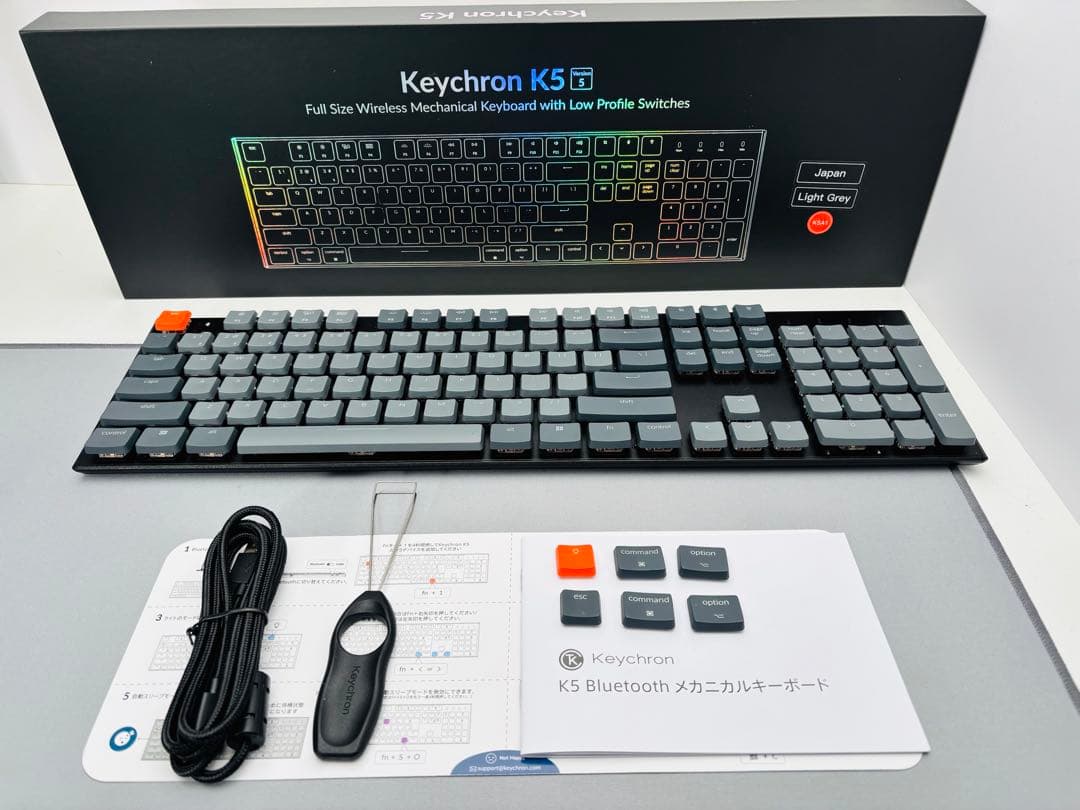 Keychron K5 ロープロファイル　ワイヤレス　メカニカルキーボード★US