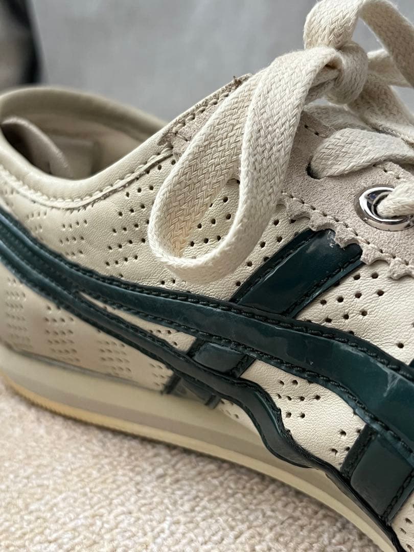 28cm 限定品 オニツカタイガー ミニ MINI コラボ スニーカー 白 緑