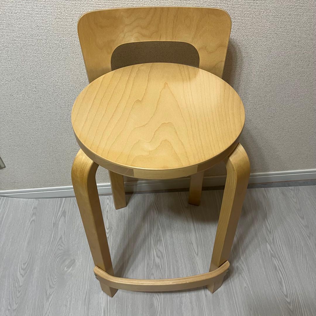 ②artek アルテック ハイチェア K65 ナチュラル　美品