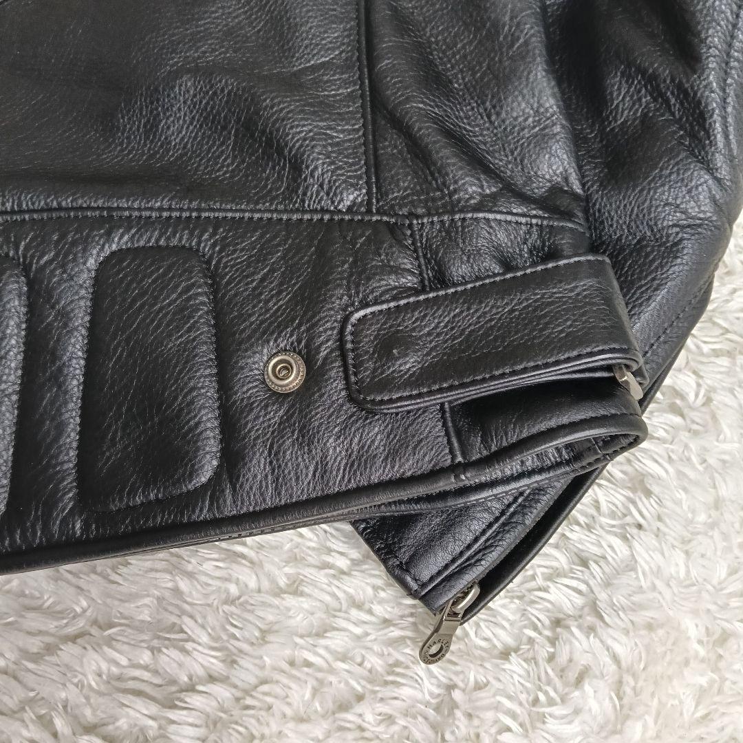 【美品】✨ハーレーダビッドソン シングルライダースジャケット ドクロ