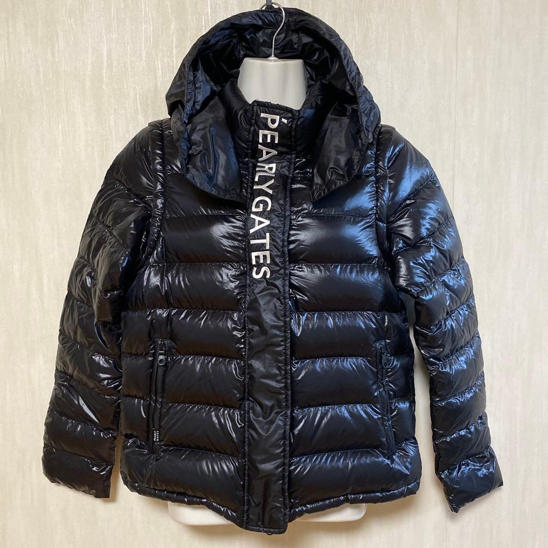 PEARLY GATES ブラックダウンジャケット サイズ1 レディース