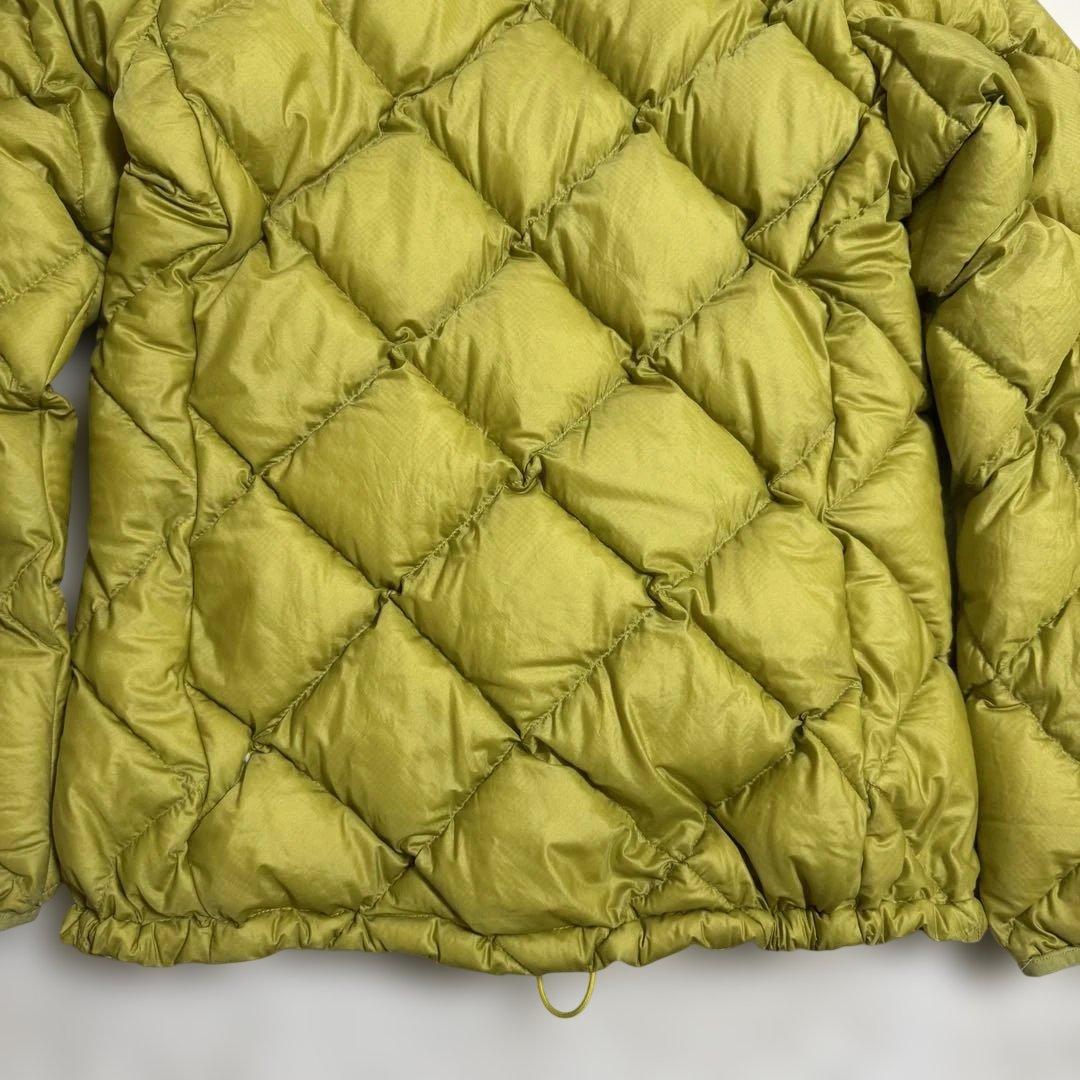 美品モンベル800FP ライトアルパインダウンパーカ Mイエローy2k短丈