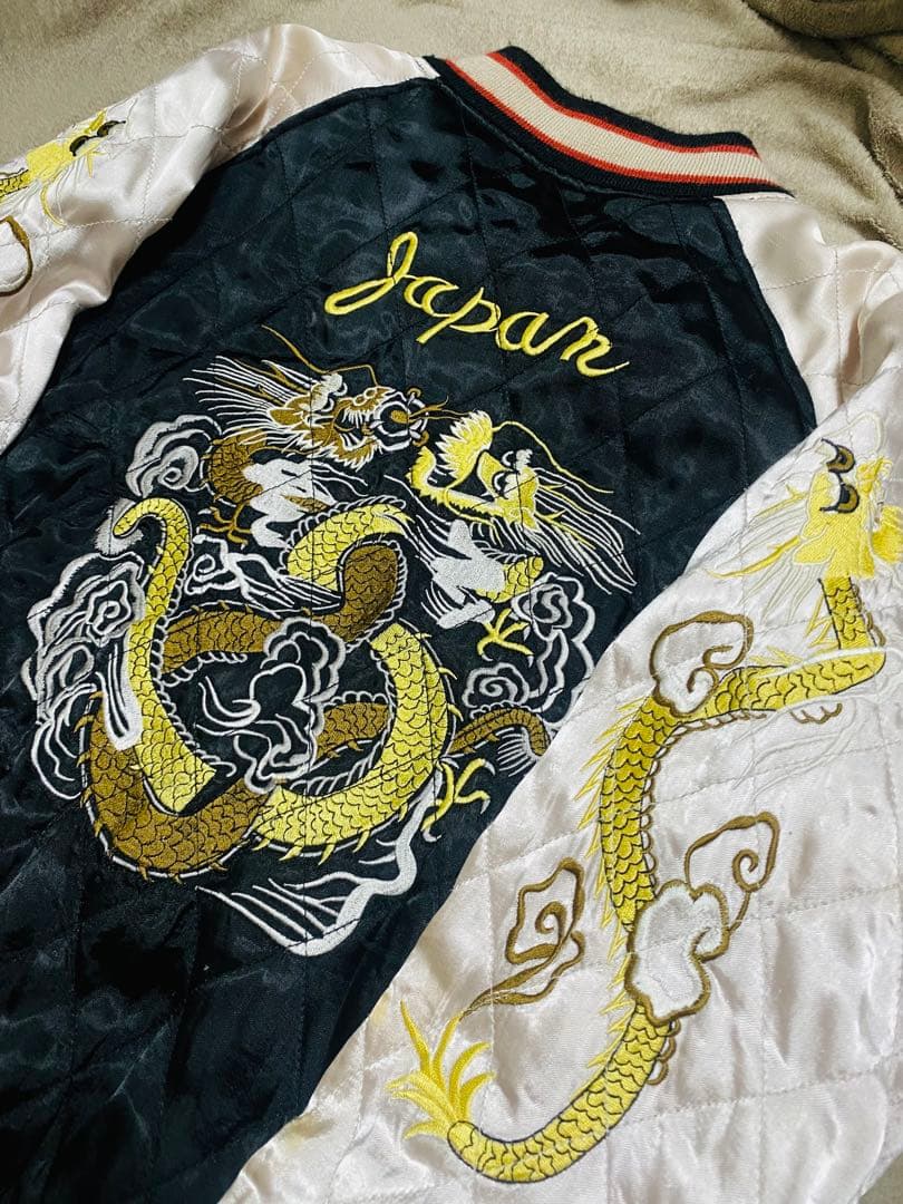 HOUSTON 日本限定 龍 スカジャン unisex vintage レーヨン