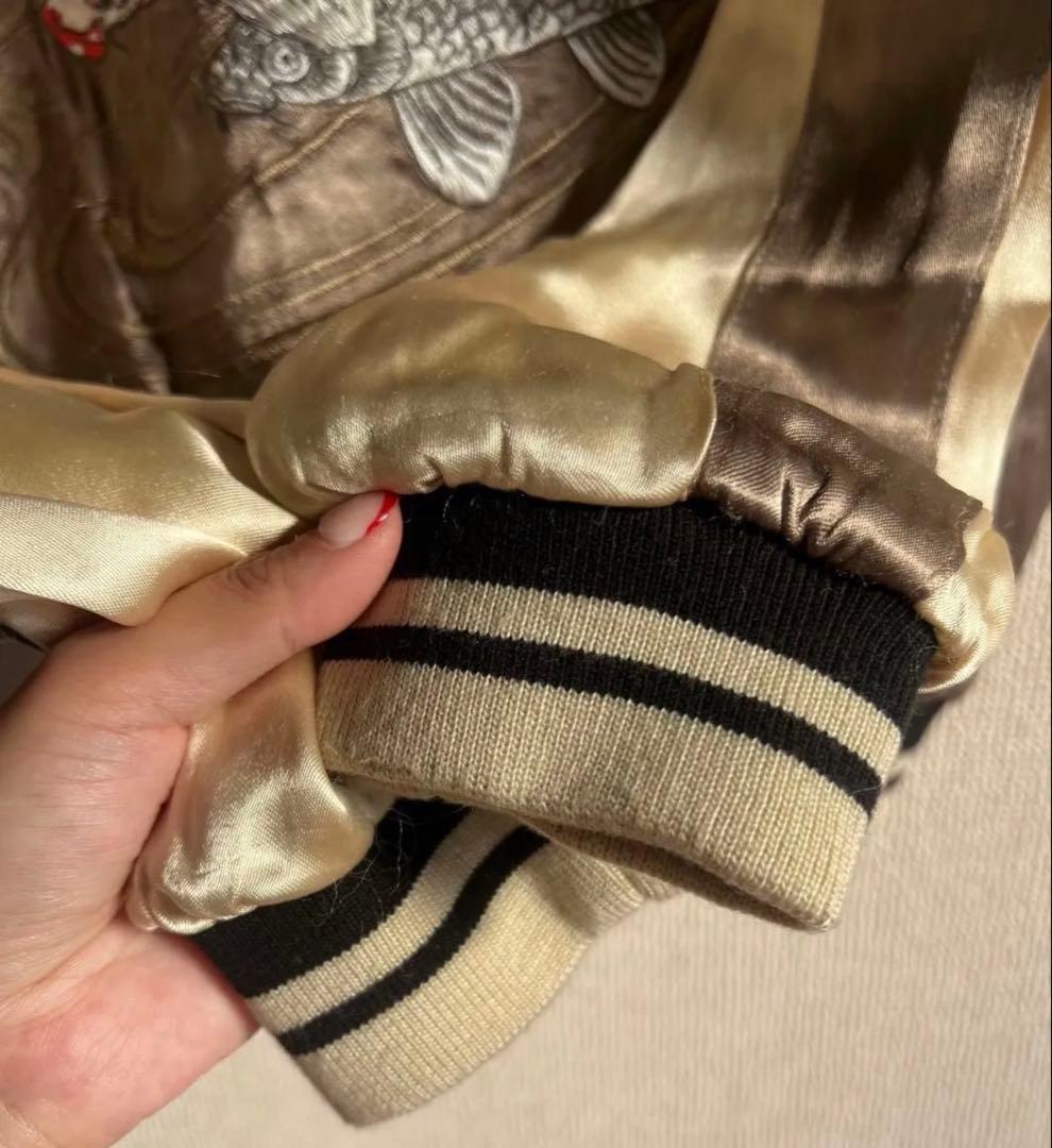 IOLANI トレンドスカジャン刺繍 居楽仁 L