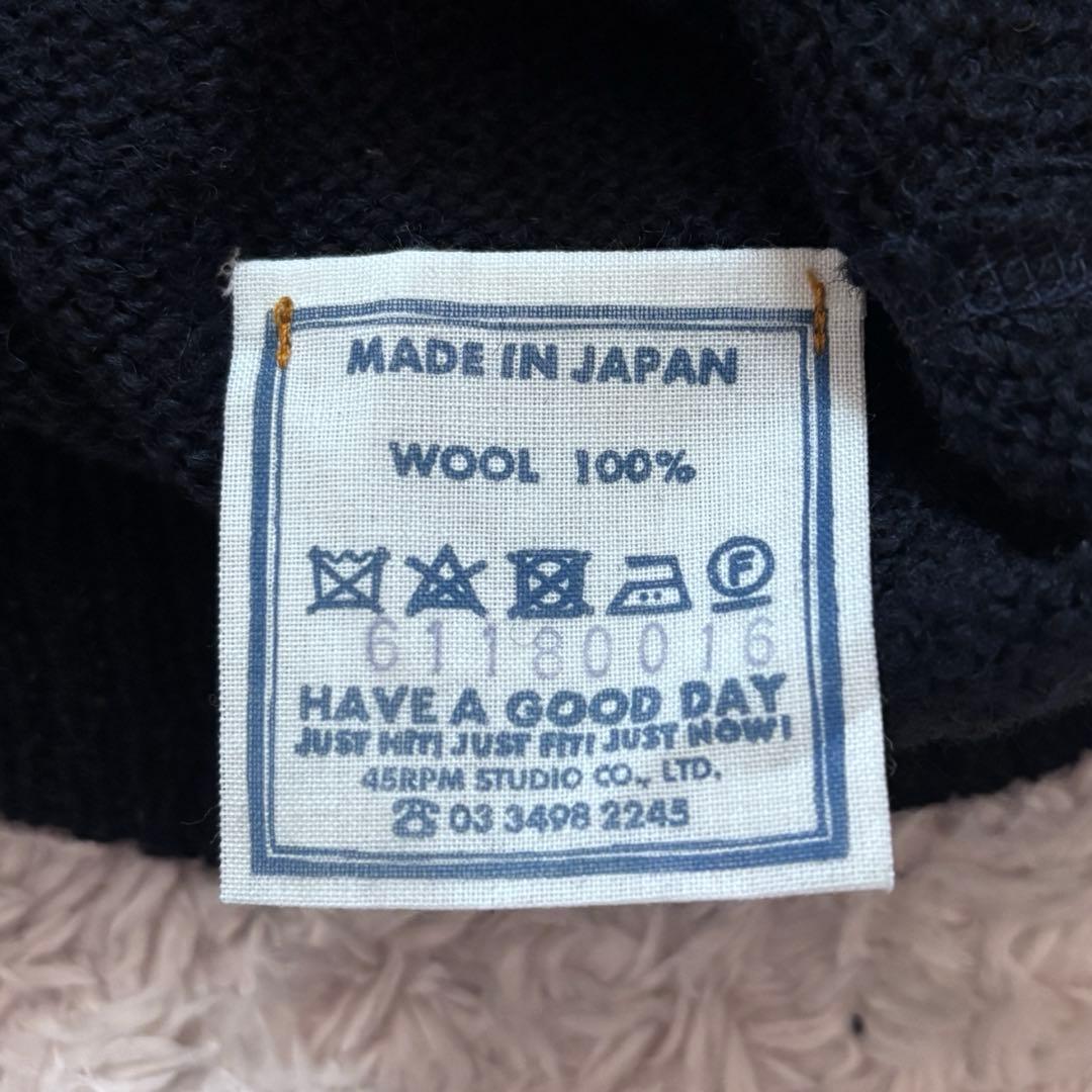 極美品/現行✨45R 葉山ものがたりシェットランド超ガーゼの908クルー ニット