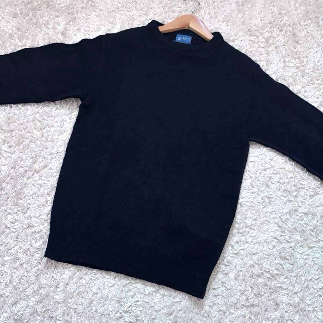 極美品/現行✨45R 葉山ものがたりシェットランド超ガーゼの908クルー ニット