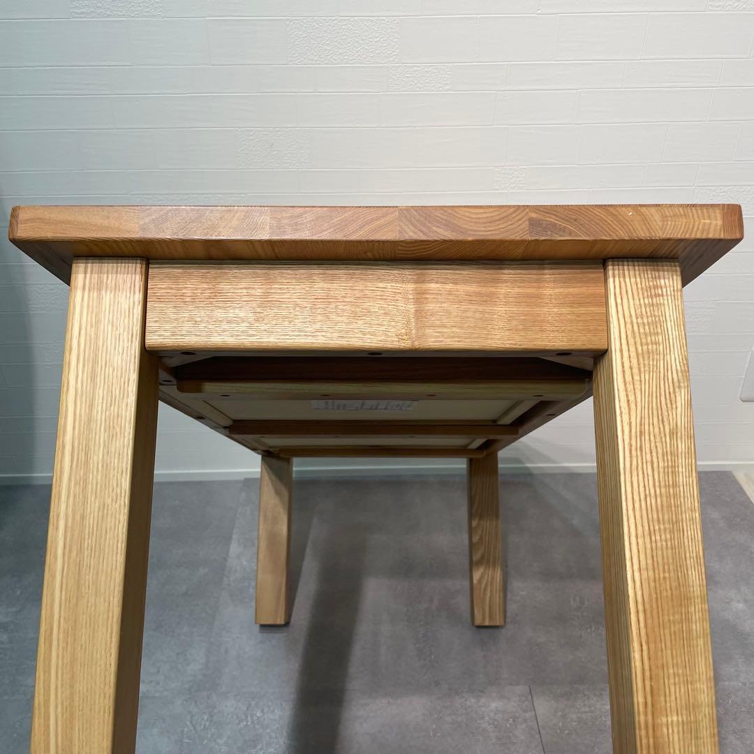 無印 木製 タモ材 ローテーブル 座卓 引き出し付き 60×90㎝ 廃番品 美品