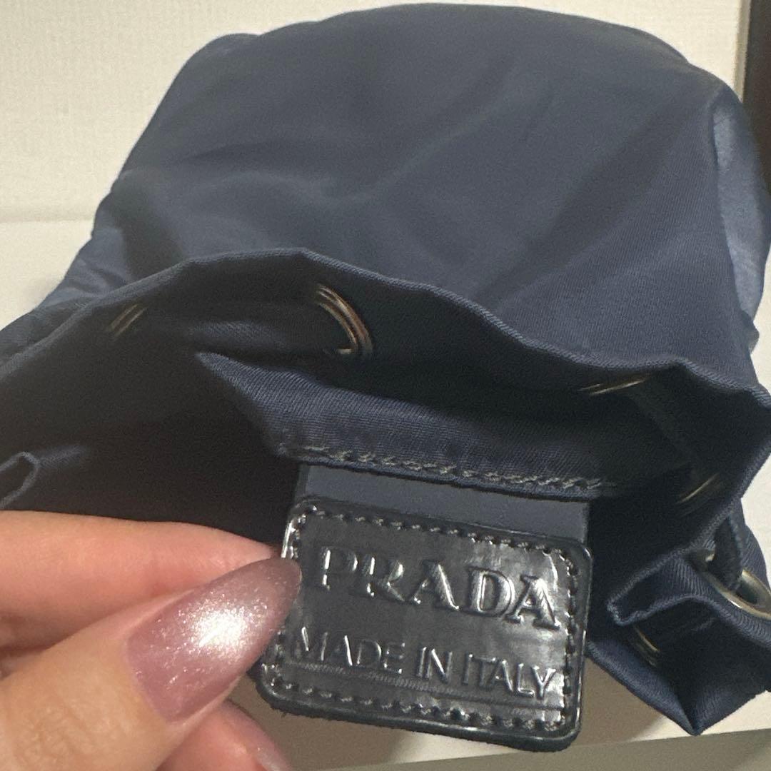 PRADA ナイロン　ブルー　 ポーチ　巾着