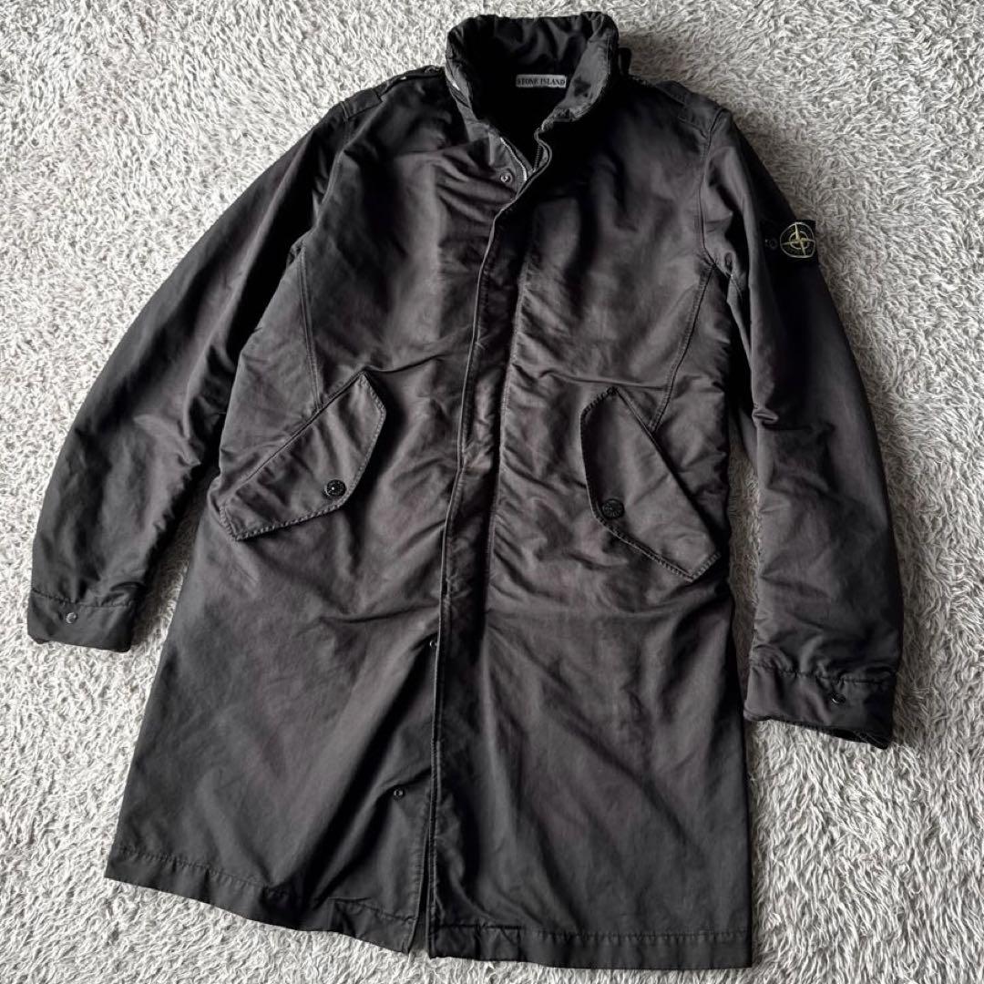 2009AW ストーンアイランド　モッズコート　ブラック　モード　大きめM