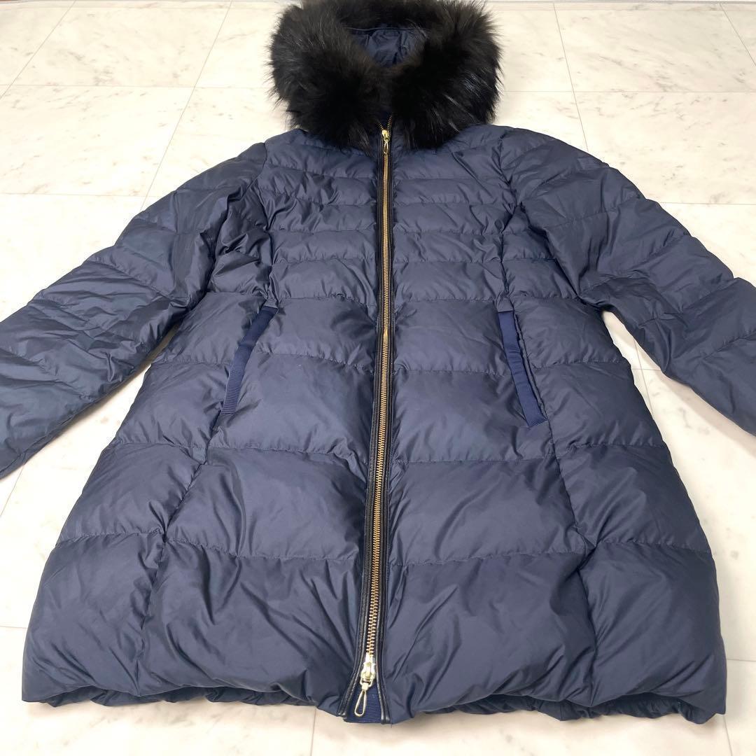 専用【極美品】ナノユニバース 2020AW 西川ダウン ファー ネイビー S