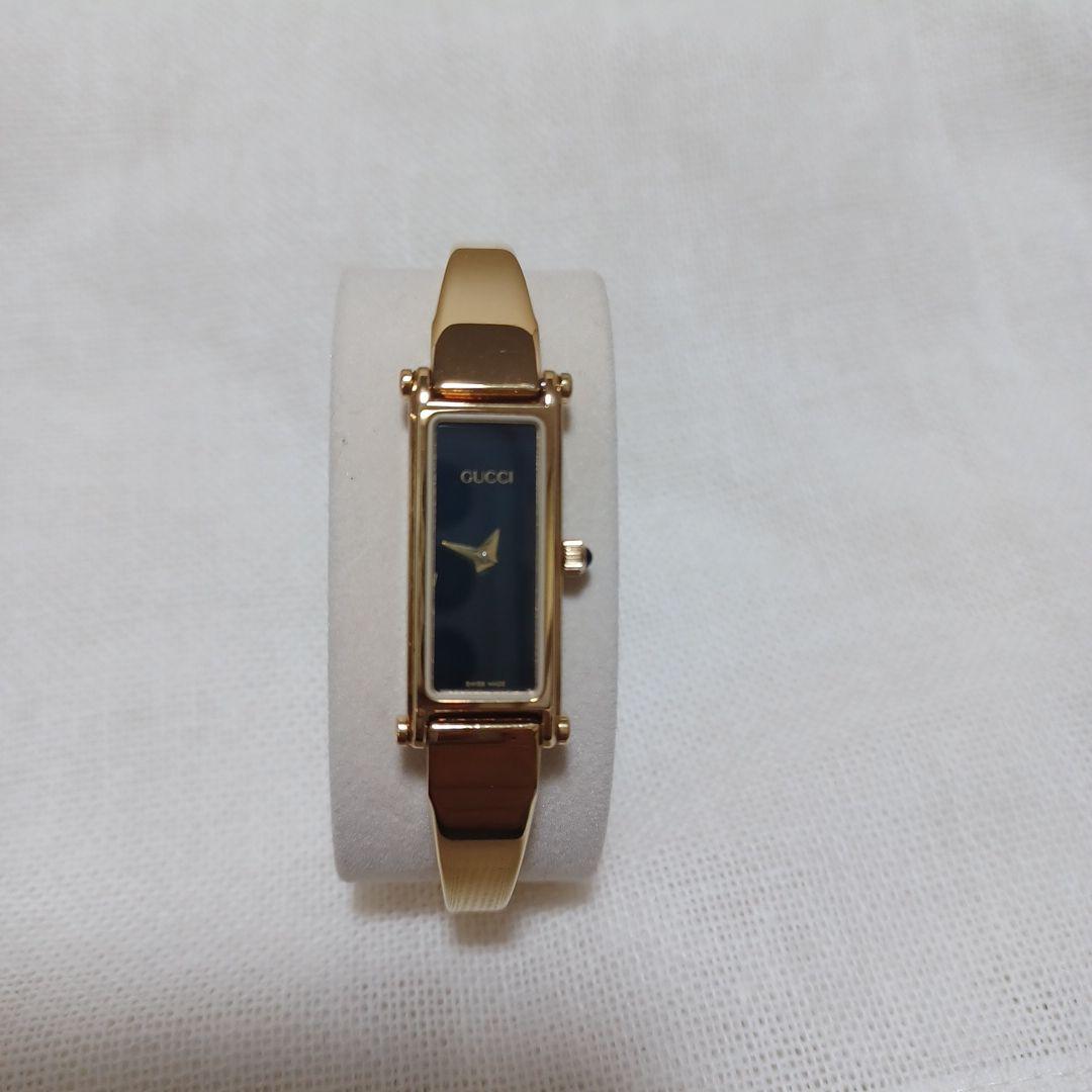 [ジャンク品] GUCCI グッチ 腕時計 1500 ゴールド ブラック