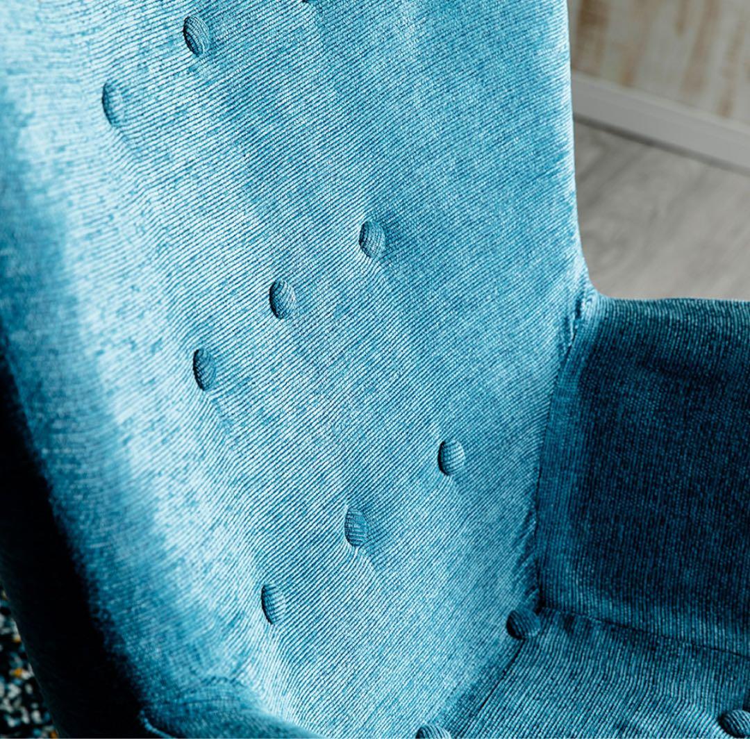 【あやりんさま専用】1人掛けソファ 青　ブルー※傷箇所追加