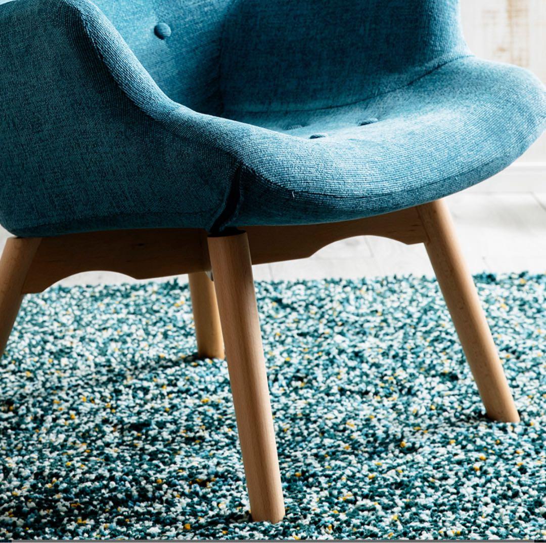 【あやりんさま専用】1人掛けソファ 青　ブルー※傷箇所追加