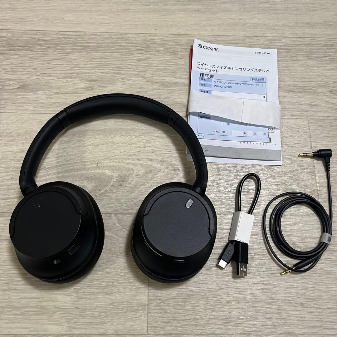 SONY WH-CH720N ブラック ノイズキャンセリングヘッドホン