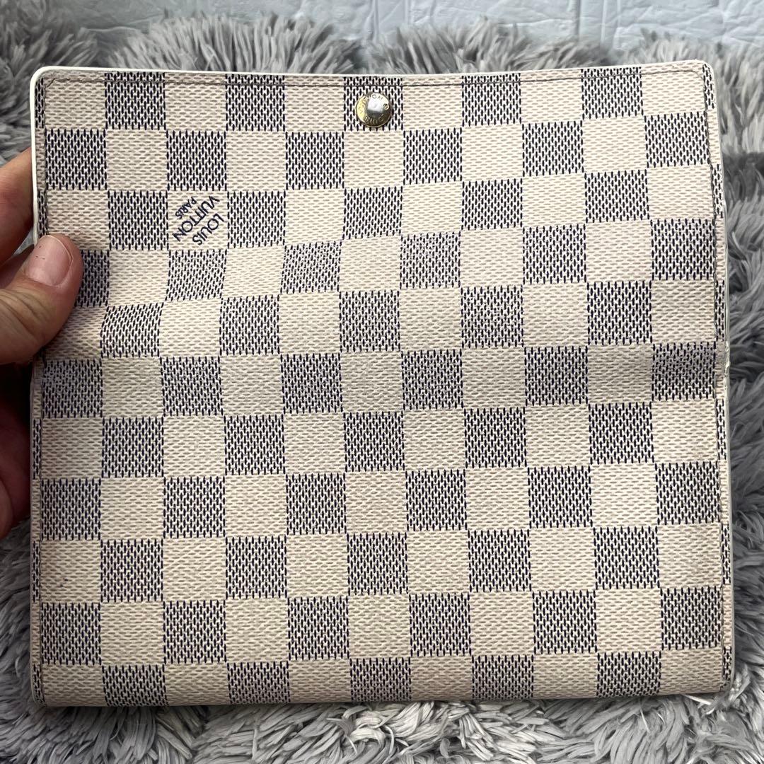 ルイヴィトン　ダミエアズール　長財布　メンズ　レディース　ホワイト