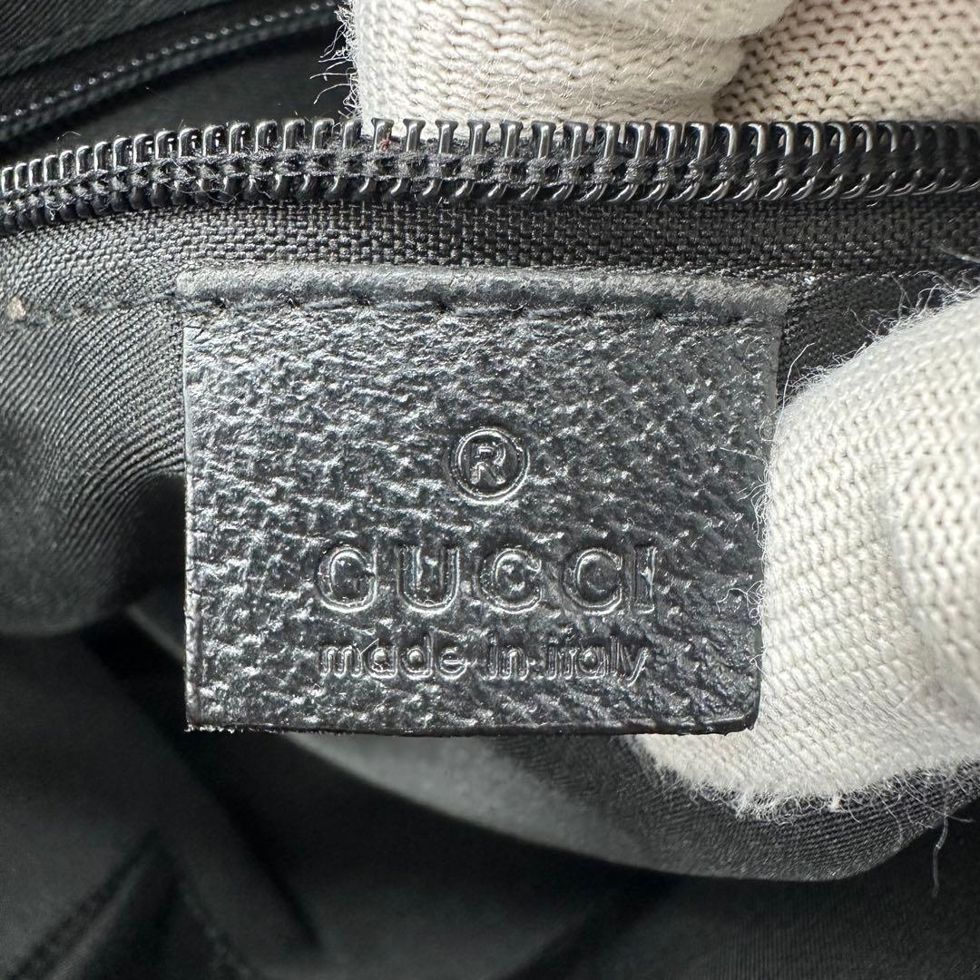 【美品】GUCCI ショルダーバッグ シェリーライン GG キャンバス 黒