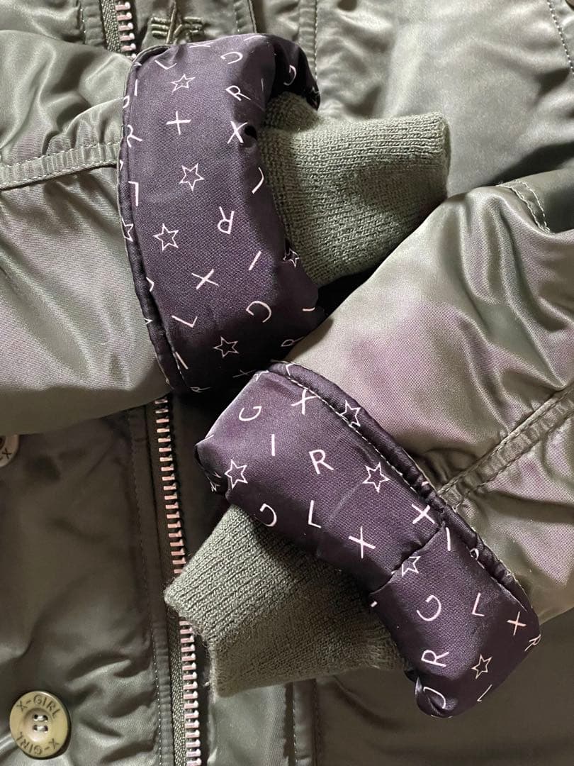 美品　ミリタリージャケット M オリーブ　X-girl×ALPHA N3-B