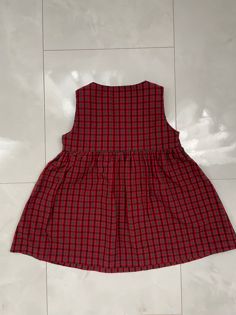 【即購入可】　familiar ジャンパースカート　赤チェック　美品♡現行品