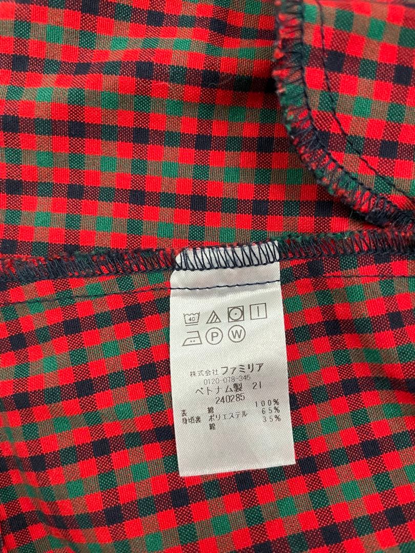 【即購入可】　familiar ジャンパースカート　赤チェック　美品♡現行品
