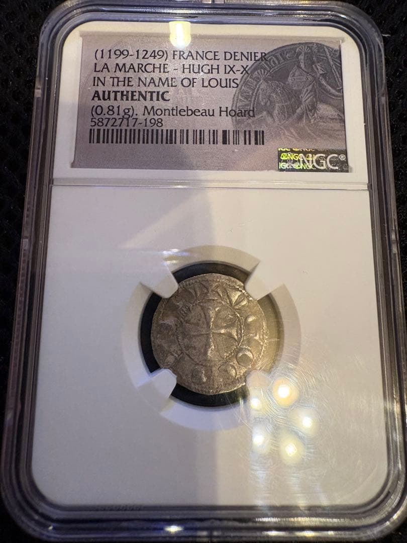中世銀貨（1199–1249年・ラ・マルシュ伯領Hugh IX–X NGC鑑定）
