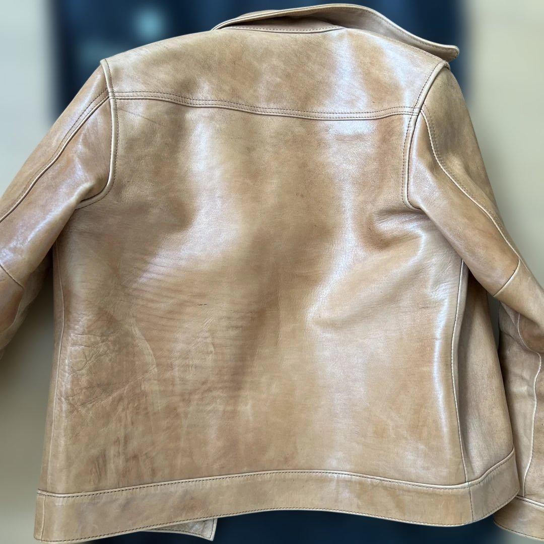 y2レザー　　ホースハイド　柿渋　大戦