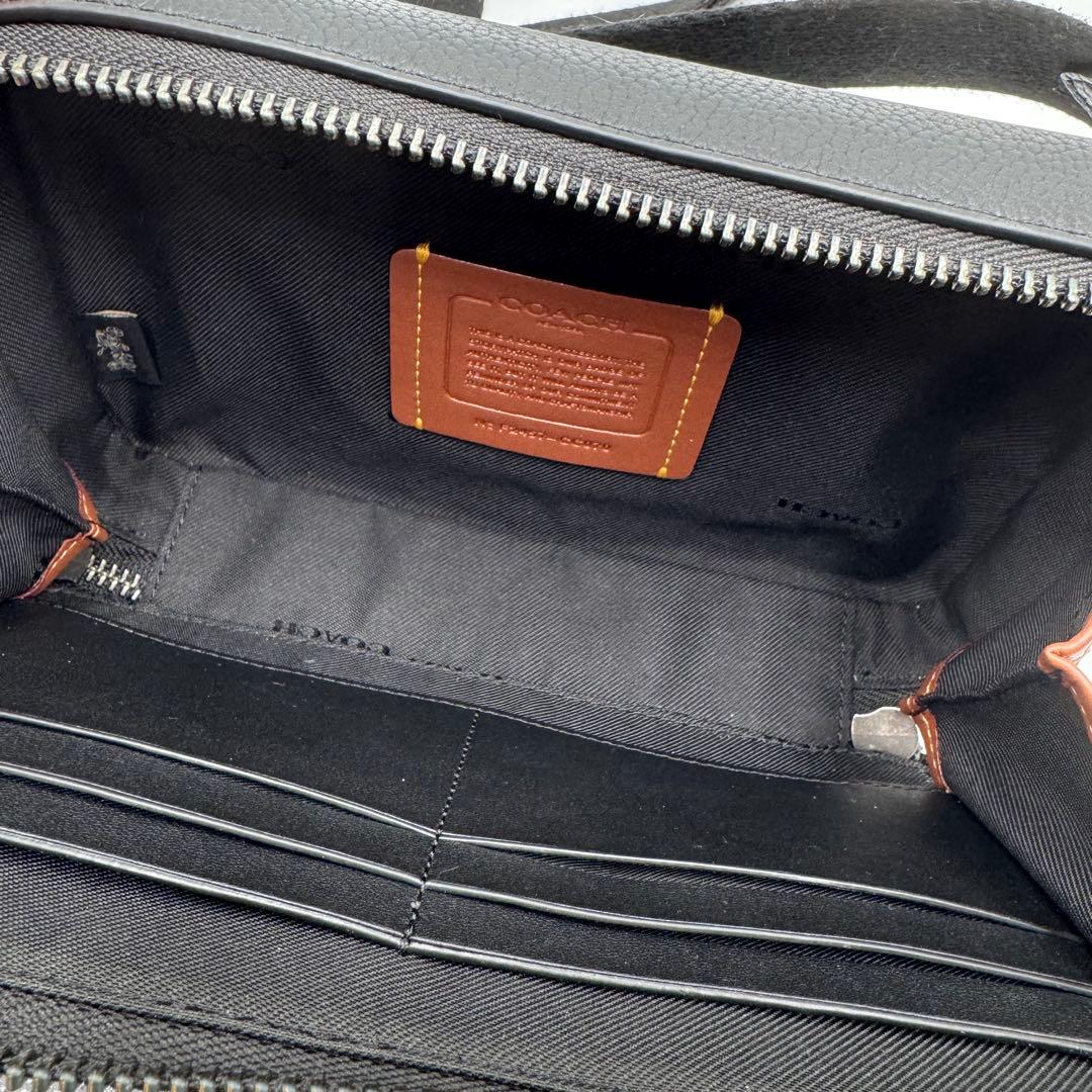 未使用級✨ コーチ ショルダーバッグ 2way チャーター レザー ブラック